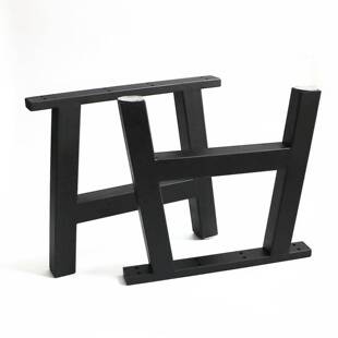 漆1寸烤桌子凳子腿桌子支6撑脚28寸吧台桌黑色铁架艺HD9014书桌脚