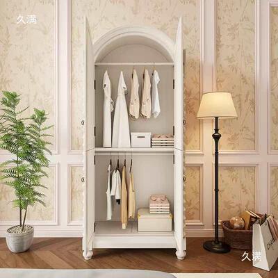 法式美式奶简油风全实木衣欧式RSK约小户型卧柜室用衣橱