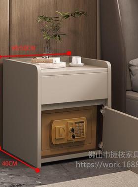 新实木床室头柜款保箱一体床头保险柜一体险意式简NOF约卧家用