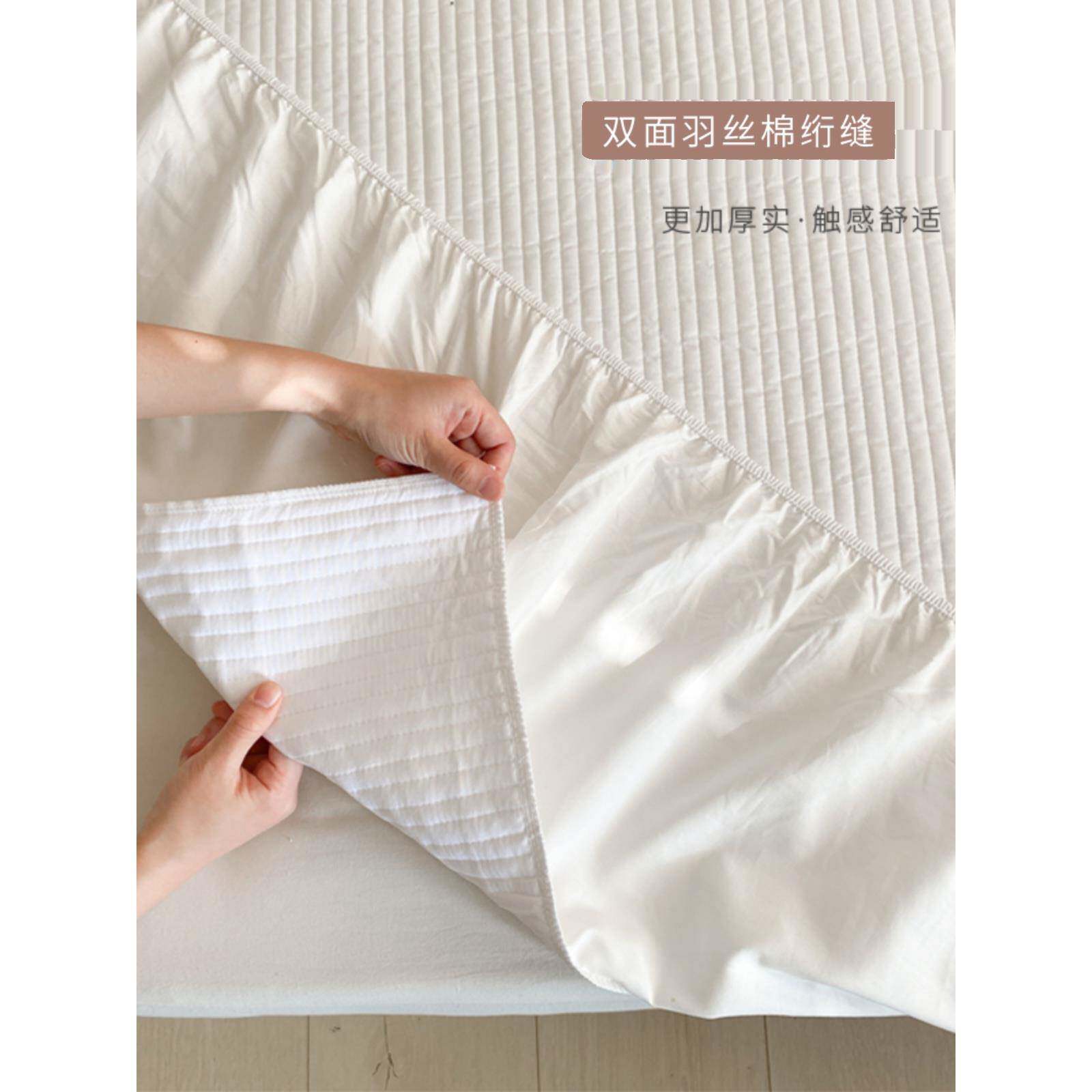 5O直条|绗缝床笠~让你拥有睡眠F76TSH67V韩4式简约高围布床罩保