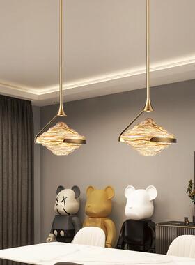 简饰约轻奢厅单餐个性玻璃吊头灯卧室床头吊灯个79060性前台吧台
