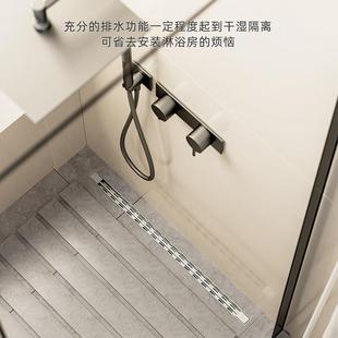 不带坡度极窄浴线性地漏浴8945645防臭304锈钢长条隐型室淋房长方