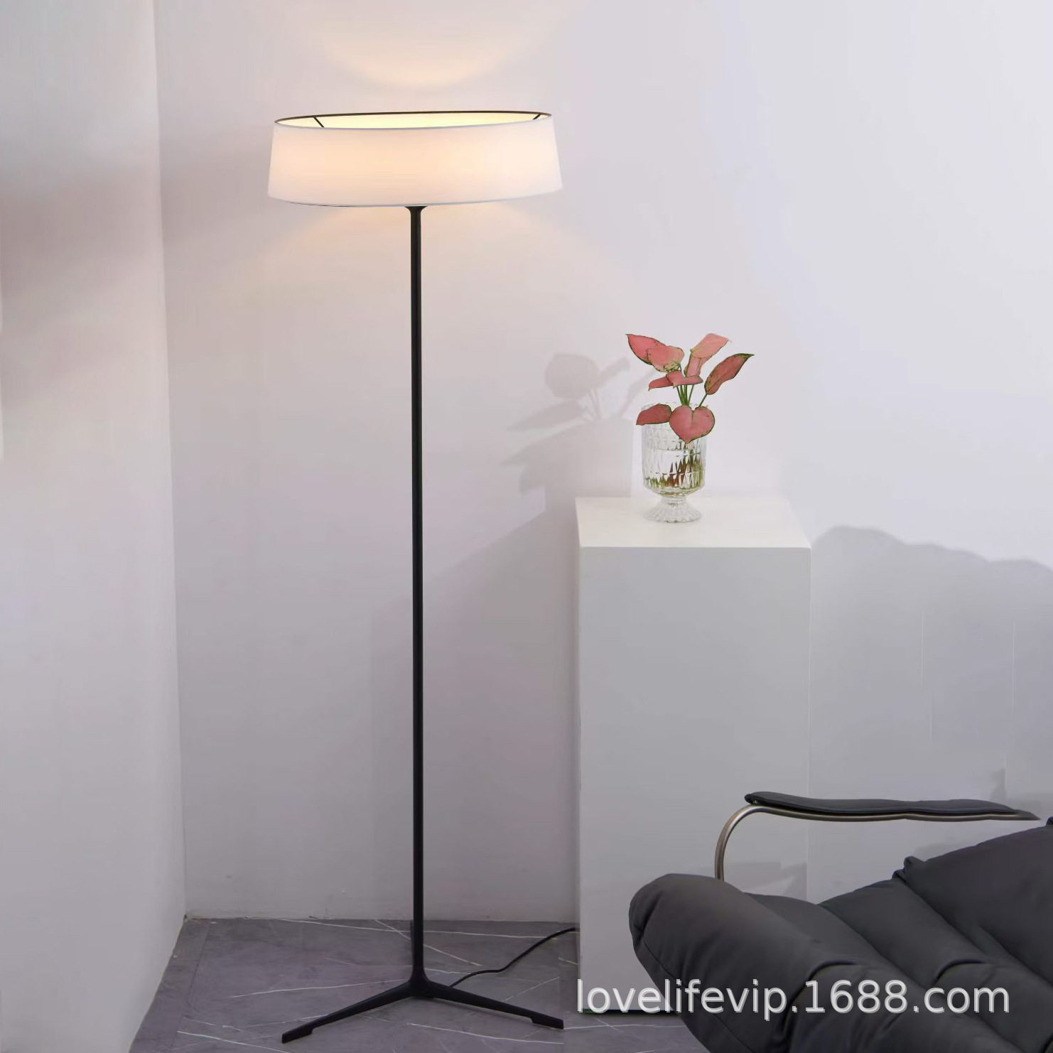 极简主义LED圆形氛围落地灯
