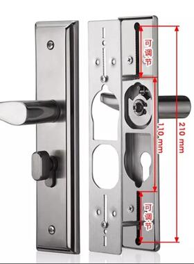 （Fely.G室KT001lob）T室内卧不锈钢门把手静音可调节孔距K001