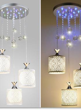 创意BA012-3雕花餐创吊灯三头水吧吊灯办公led吊线灯铁艺台饭厅晶