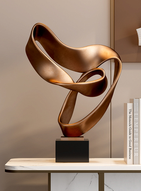 几何乌比斯环玻璃钢雕塑摆件售楼处装饰品抽象艺术品现代酒店走廊