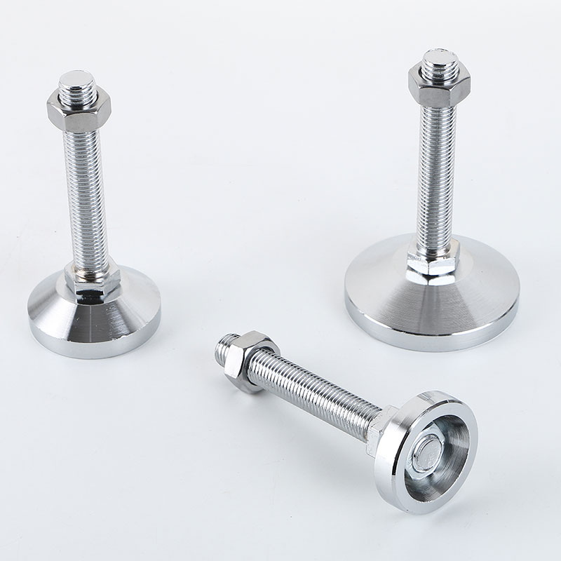 D1无孔自动化设备重型金属地脚碳钢镀铬调节脚蹄支撑脚m1m20