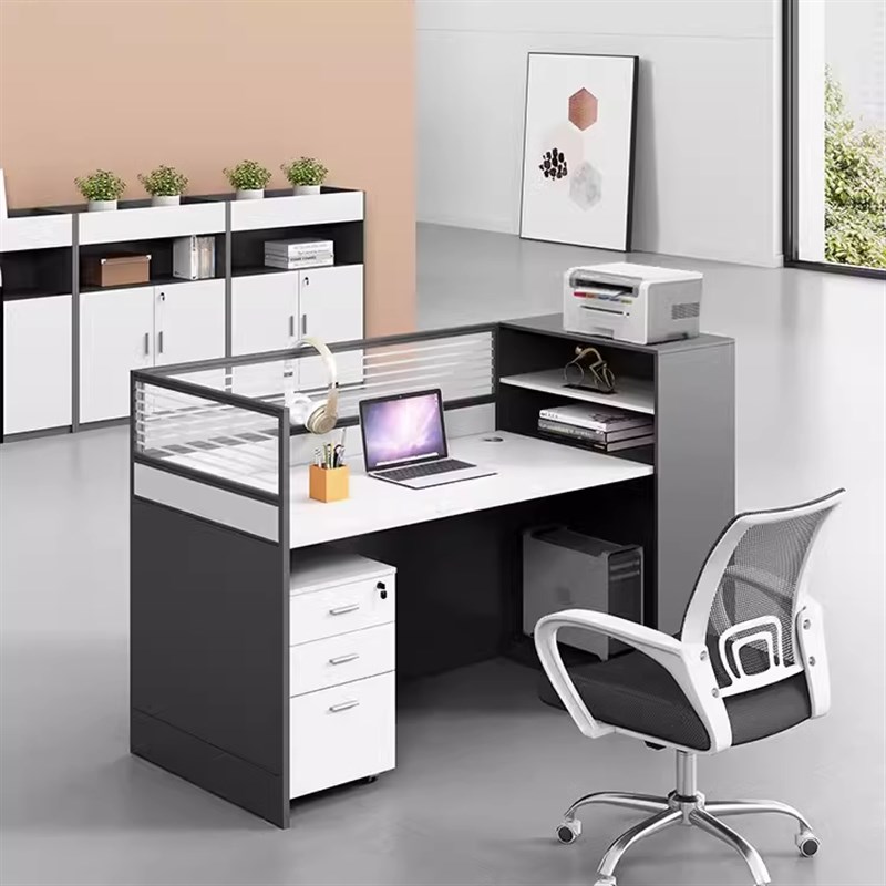 办公桌职员人位桌椅简约现代2/人位屏风工位财务桌办公家具