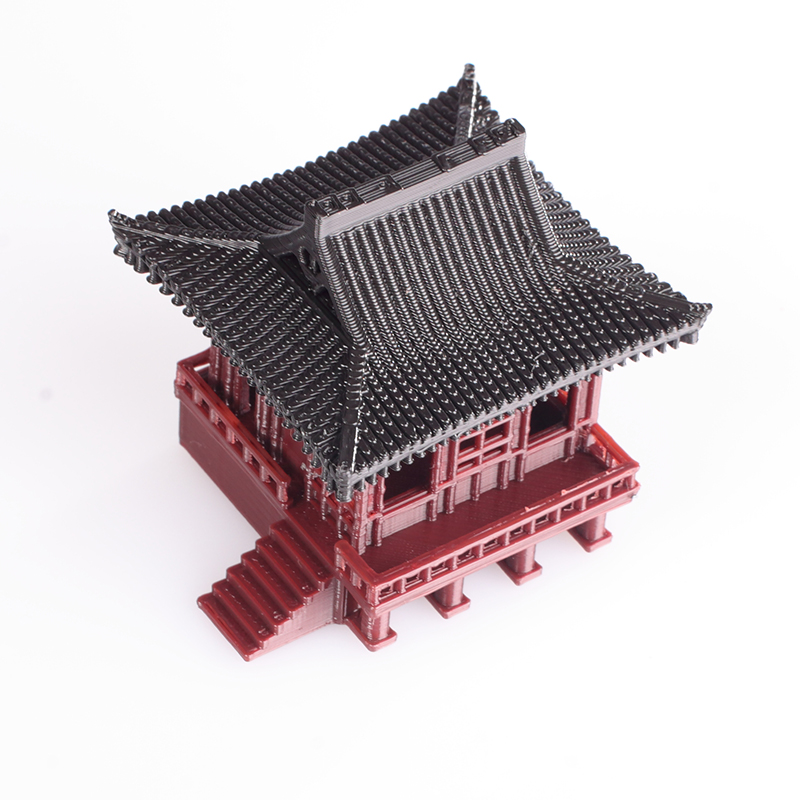 中式古建筑模型假山吸水石水陆缸鱼缸微景观造景书房庭院盆景摆件