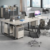 钢架员工桌椅组合职员办公桌四4 6人双8人工位屏风办公室家具