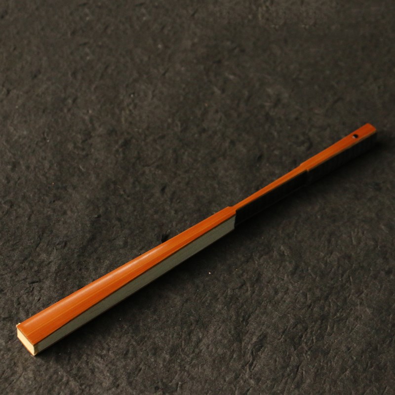 浙派名家孙张虎本工翻轮琴方老玉竹乌木芯95寸文人折扇收藏把件竹