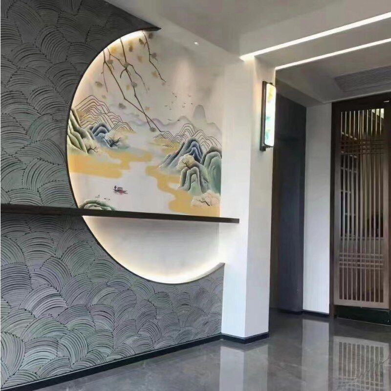 装饰立瓦墙面砖青瓦肌理艺术造型瓦条室内乱拼铺地瓦片仿古瓦片砖