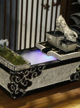 喷泉流水摆件吸水兽客厅室内招财开业生财循环水景观玄关水系造景
