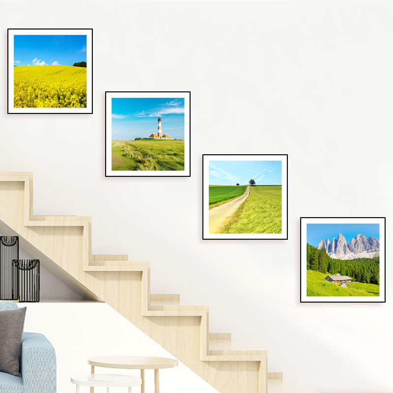 楼梯间装饰画现代简约宾馆酒店民宿过道墙壁挂画餐厅卧室客厅风景