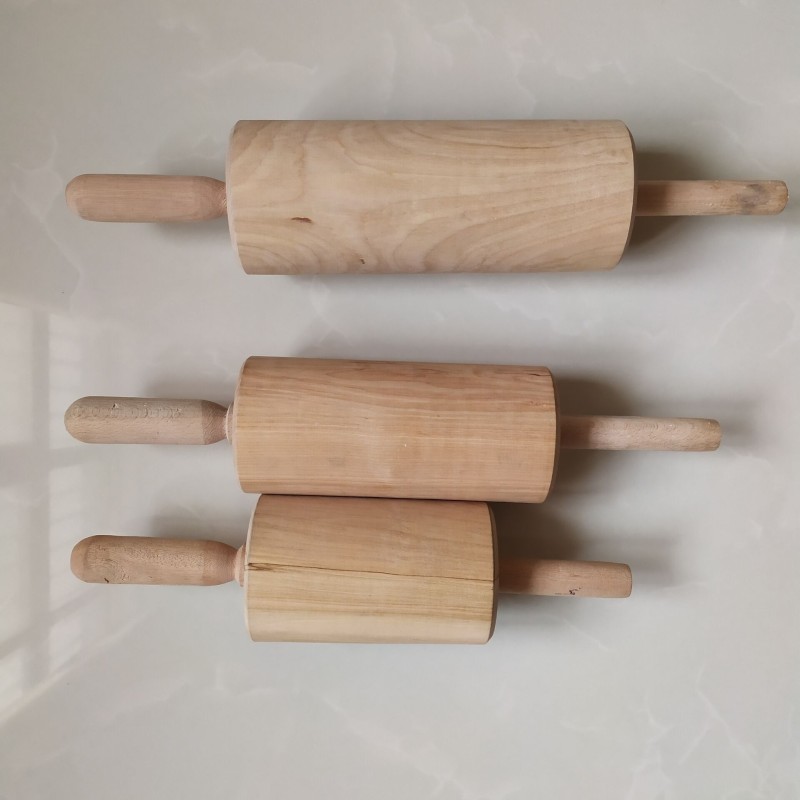 走棰擀面棒实木大号旋转赶面棍不粘滚轴擀面杖烧饼压面棍通心油锤