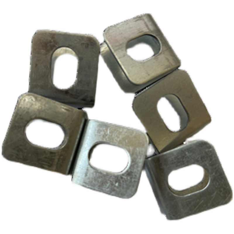 围栏网固定铁片卡扣带孔网片夹自攻螺丝铁丝网护栏网配件方形