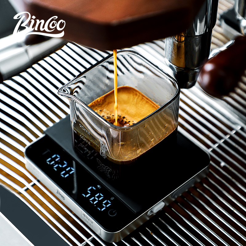 Bincoo意式咖啡浓缩萃取杯玻璃盎司杯带刻度量杯小奶盅奶罐接液杯