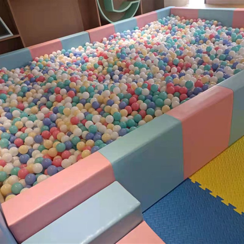 早教幼儿园软包海洋球池儿童室内宝宝围栏软体波波池沙池围挡防撞