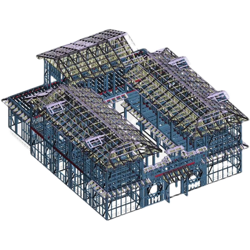 重轻钢别墅一体式装配式钢架结构房屋新农村自建房集成图纸设计