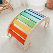 儿童室内攀爬架木质组合感统训练家用宝宝体能锻炼多功能折叠滑梯