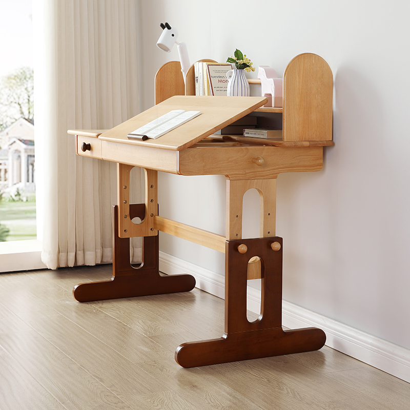 星之居儿童书桌全实木多功能学习桌椅小学生写字桌家用可升降