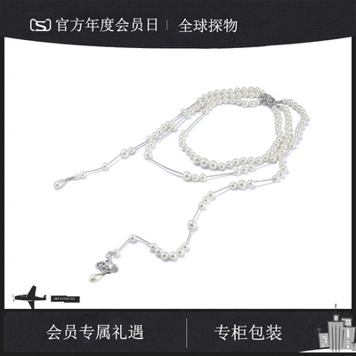 【官网正品】西太后新款破碎珍珠薇薇安不对称立体土星长项链女