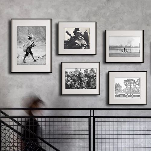 Werner Bischof经典复古黑白摄影艺术挂画客厅餐厅多张组合装饰画