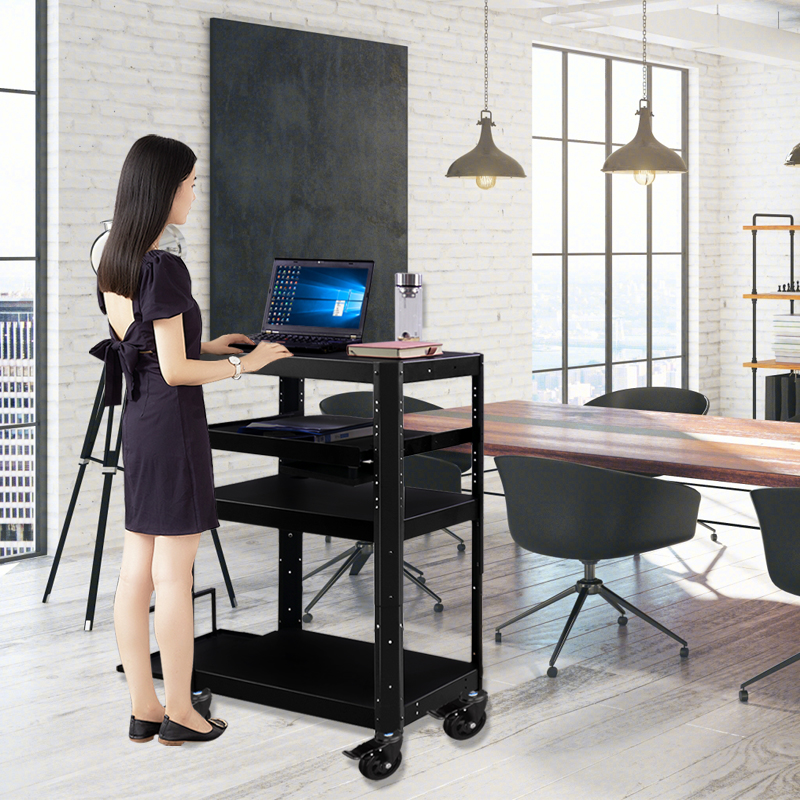 思珀睿P97-电脑仪器设备架推车机房培训检测车 打印机移动台