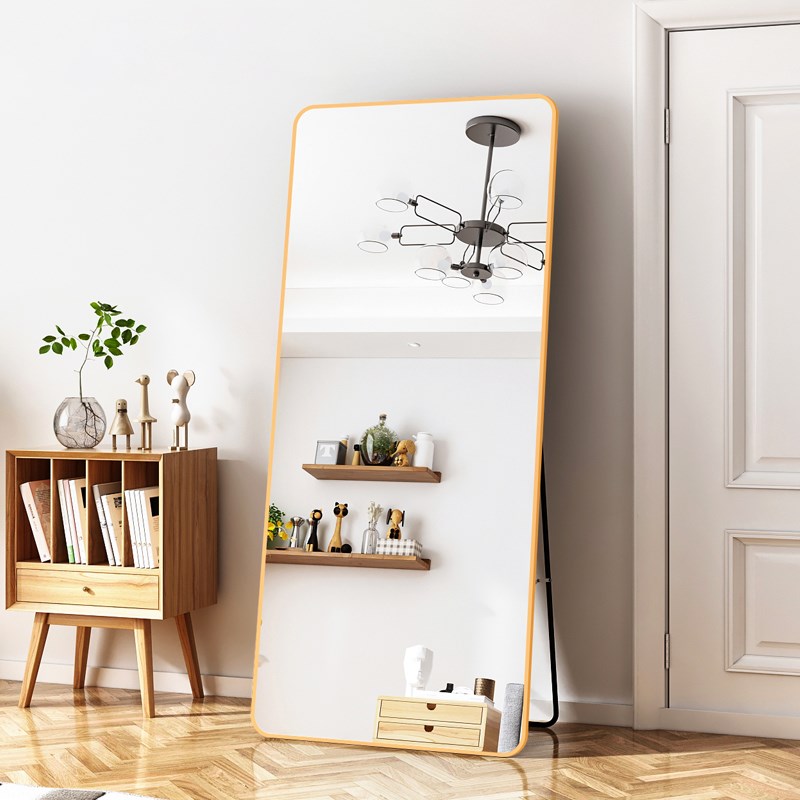 落地镜子家用全身穿衣镜挂墙女生卧室照衣大试衣镜壁挂不变形真实