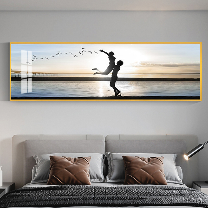卧室床头装饰画2021新款主卧房间壁画现代简约酒店宾馆背景墙挂画