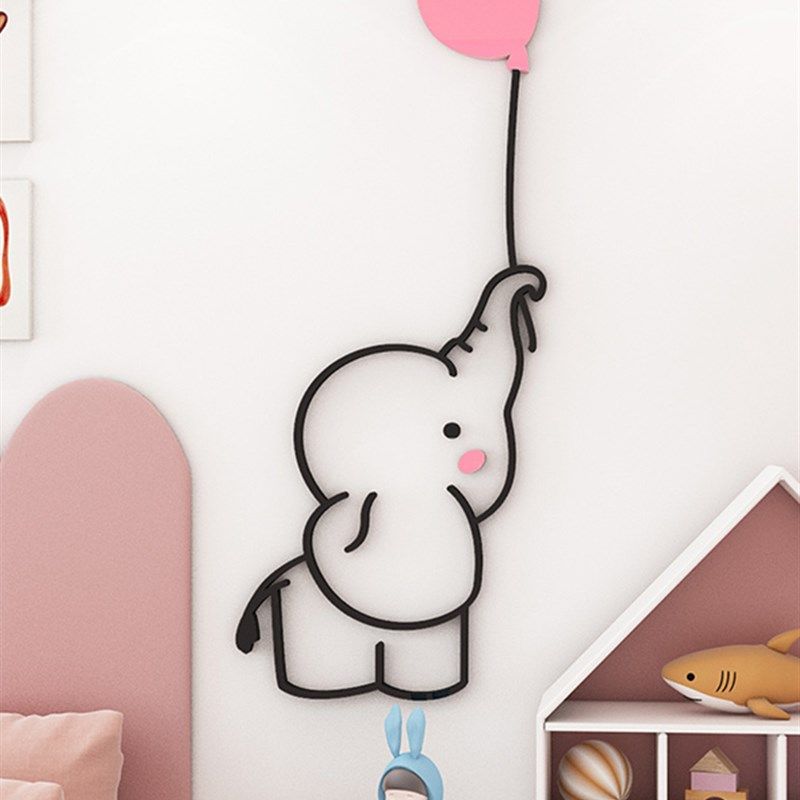 卡通墙贴3d立体少女心儿童房间墙面装饰布置女孩卧室床头贴画贴纸