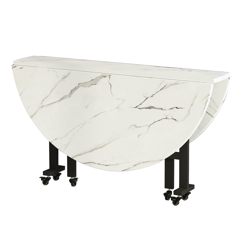 折叠桌圆形家用小户型折叠餐桌多功能创意餐厅饭桌10人酒店大圆桌