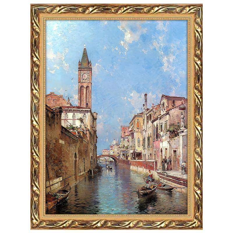 世界名画特格尔油画威尼翁UPE斯古典风挂景画欧式玄关建筑贝装饰