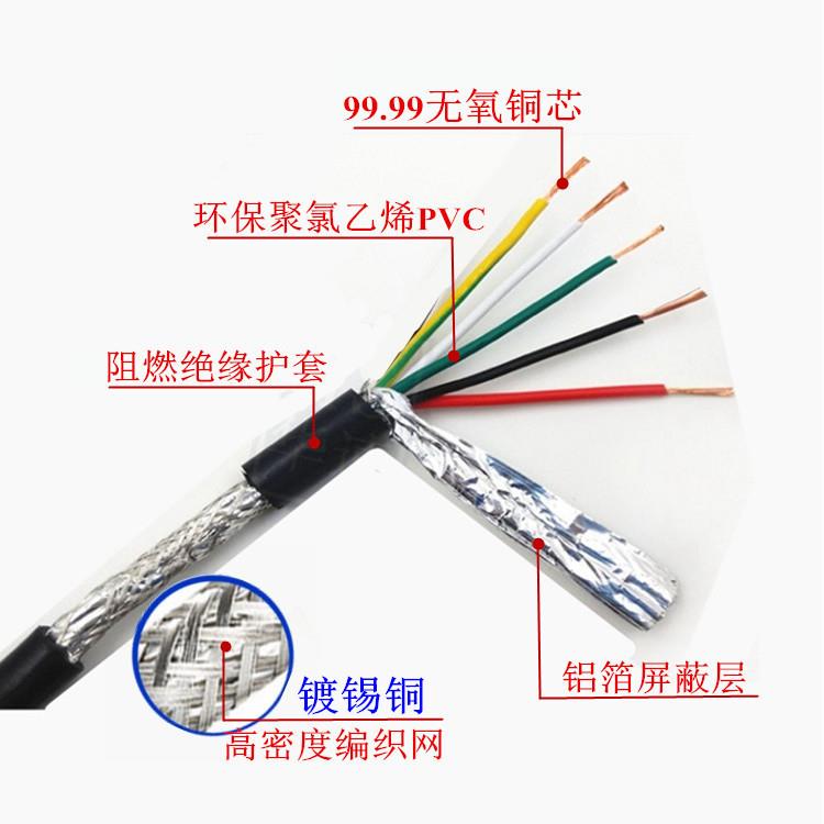屏蔽线RV5VP56.78芯*0.1020.30.RVVP5平方RS85数据信4号控制线