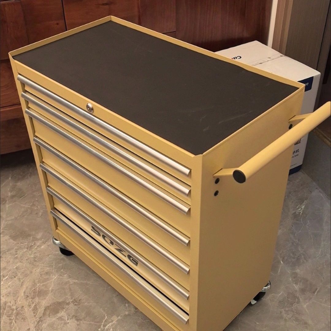 美发移动抽屉式铁皮工具车
