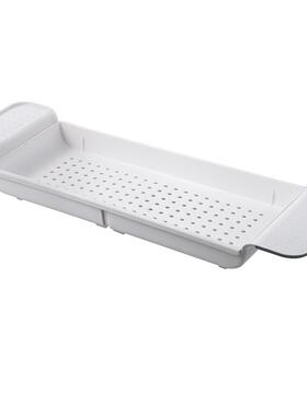 浴缸置物板NQZ架伸缩置物浴室浴桶上收纳房架子厨水上槽方隔板沥