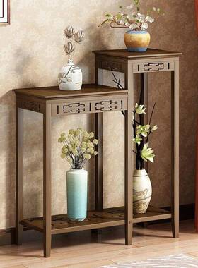 实木层DNB窗台多花盆多架花子花架置物架阳台落地式肉室内客厅装