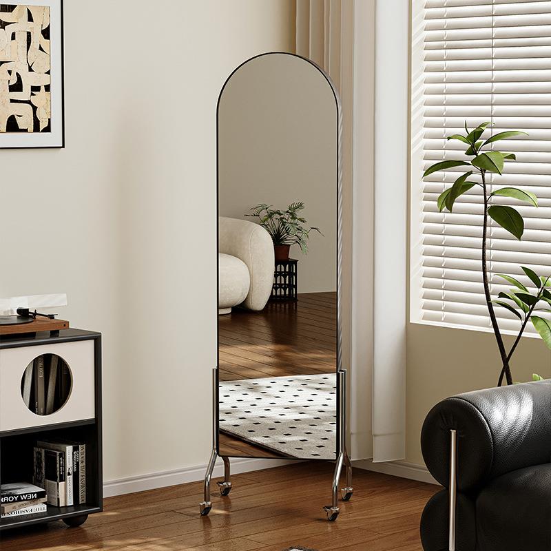 镜子全衣身镜落地置家用杂志架GUG书报转物架旋穿衣镜卧室试镜收