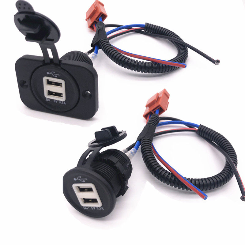 汽车改装USB接口点烟器充电器底座车载点烟器总成替换USB车充改装