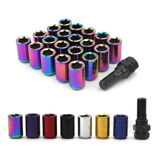 20个一套 汽车改装钢铁制轮毂螺丝 通用胎铃GK5 锐志小孔径螺母帽