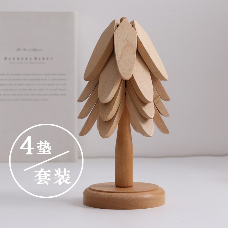 创意一棵树隔热垫木质锅垫家用防烫餐桌垫杯垫实木垫子碗垫盘垫