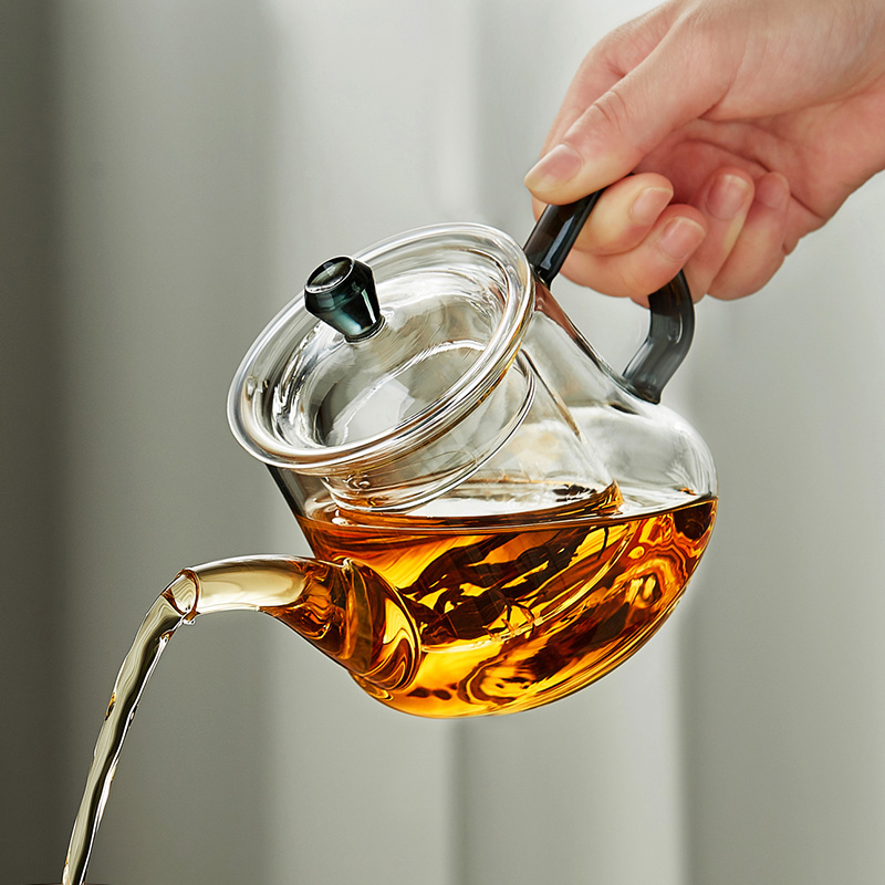 小泡茶壶玻璃耐高温过滤茶壶红茶茶具冲茶器个人专用单壶茶杯套装