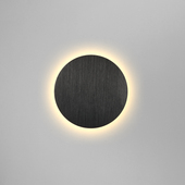 高品质铝材拉丝极简圆形壁灯别墅客厅背景墙卧室床头装 饰氛围灯具