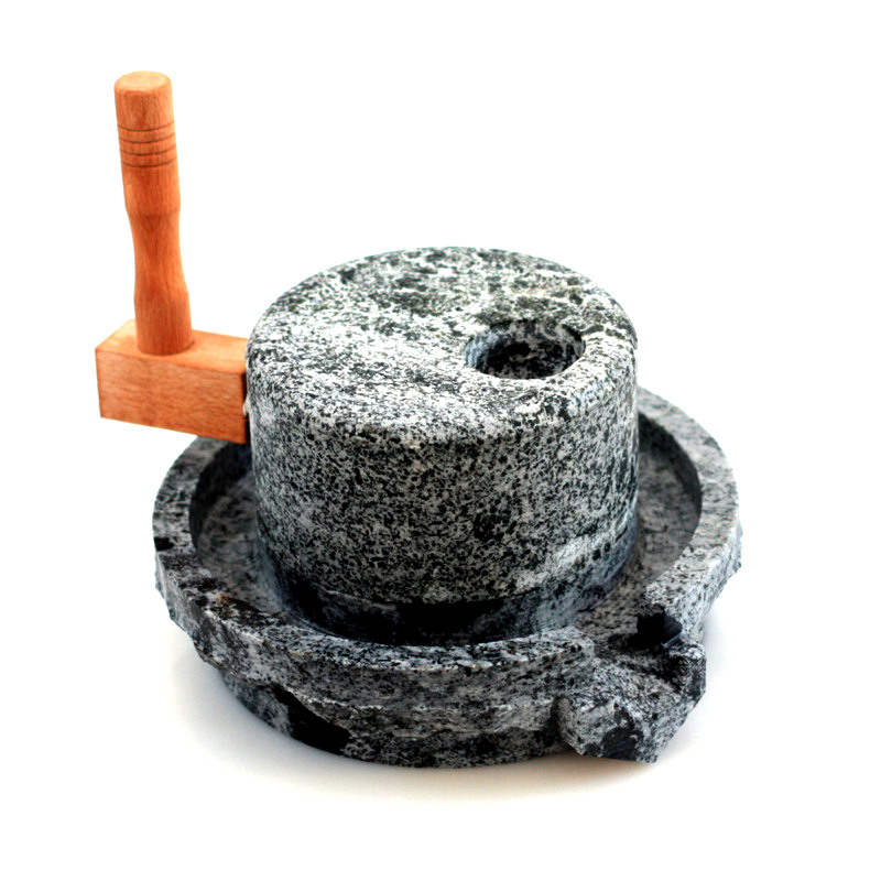 小石磨家用磨 石磨盘青石手工老石磨 家用小石磨面粉米浆机豆腐机