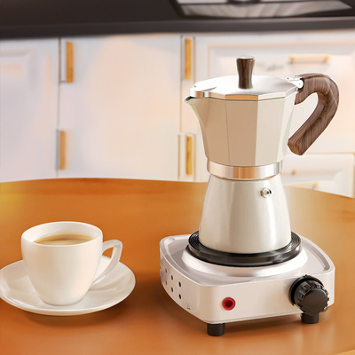 摩卡壶家用小型单阀煮咖啡机手冲咖啡器具双阀意式浓缩萃取咖啡壶