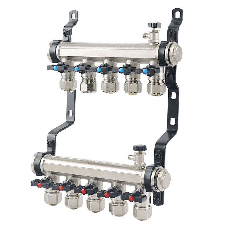 霸地暖分水器大流量30不锈钢分水器家用暖气地热分水器门