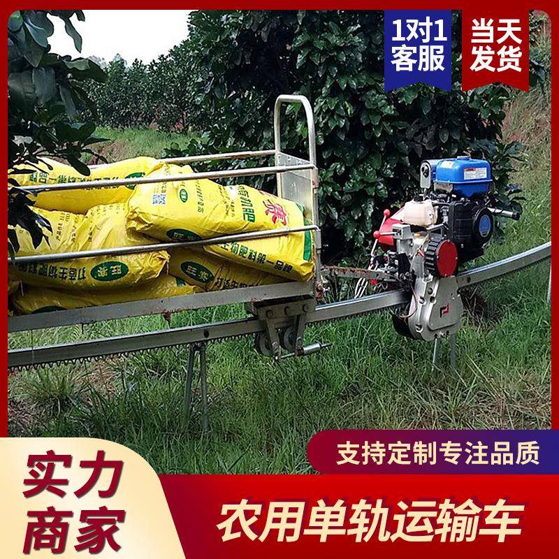 园林丘自走机卸式小型货物装陵载汽油机牵YSS引自息挂式单轨运输