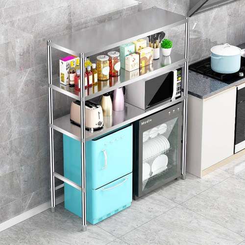 下市空厨置物落房地式多层不锈钢收纳超大冰箱上方23467245货架储