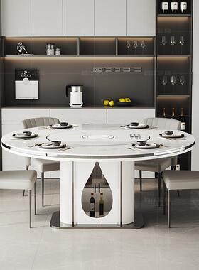 5V0组25新款岩板多功能DGT桌椅合轻奢伸餐缩2折叠方圆两用80cm内