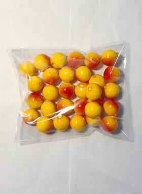 2发0mm果仿泡真夕阳红色沫财果红浆果家居装QBZ饰蛋糕装饰品夕阳